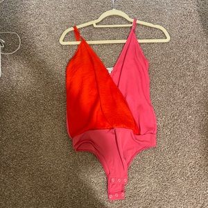 Fletch Pink and Red Bodysuit